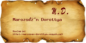 Marozsán Dorottya névjegykártya