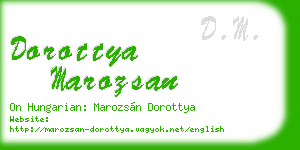 dorottya marozsan business card