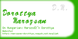 dorottya marozsan business card